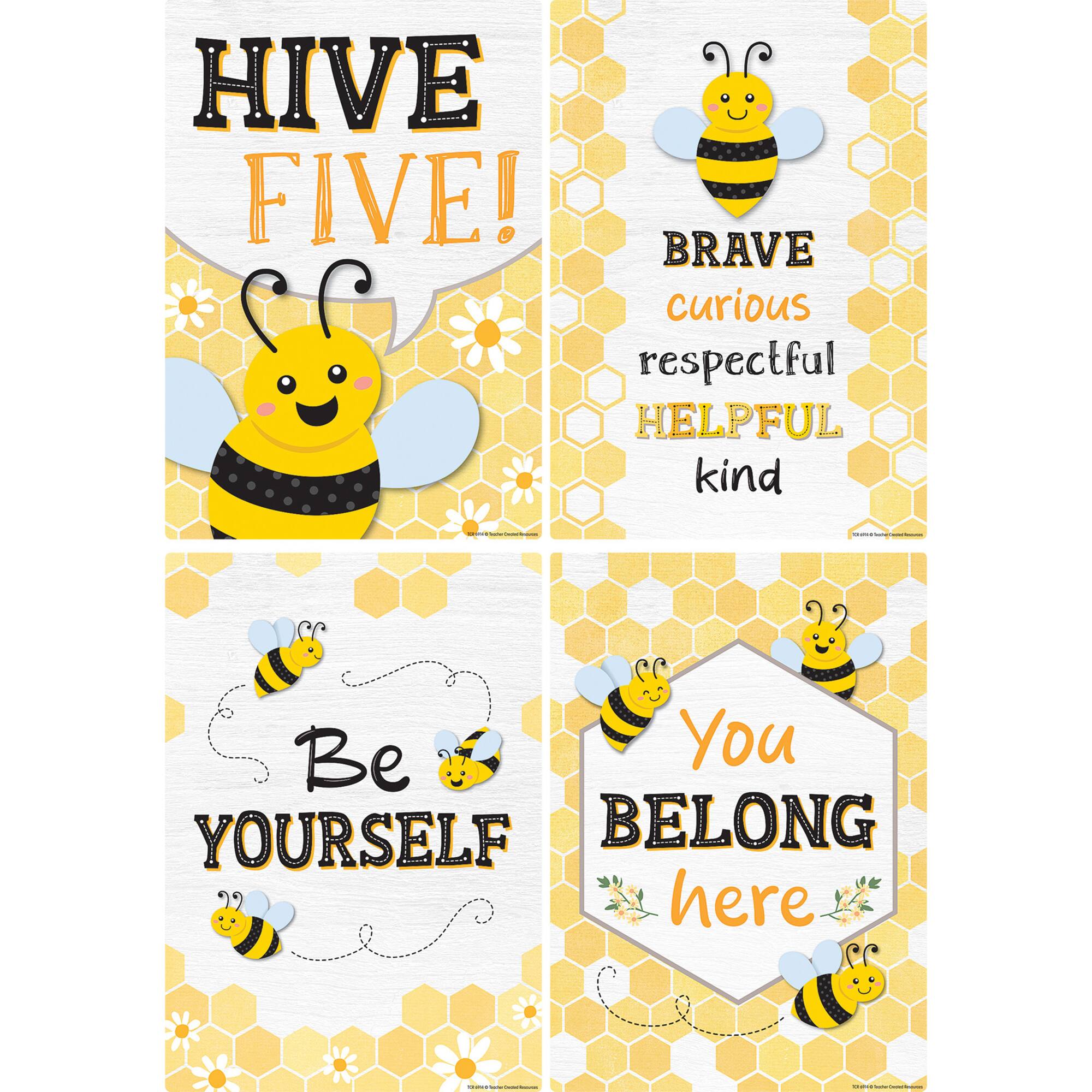 Teacher Created Resources® 11" x 16" Buzzing Bees Positive Saying Small Posters Set